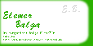 elemer balga business card